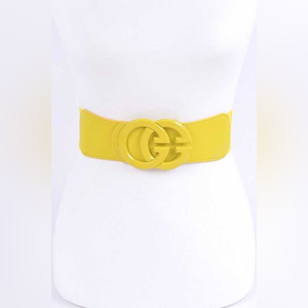 One Size Logo Elastic Statement Belt